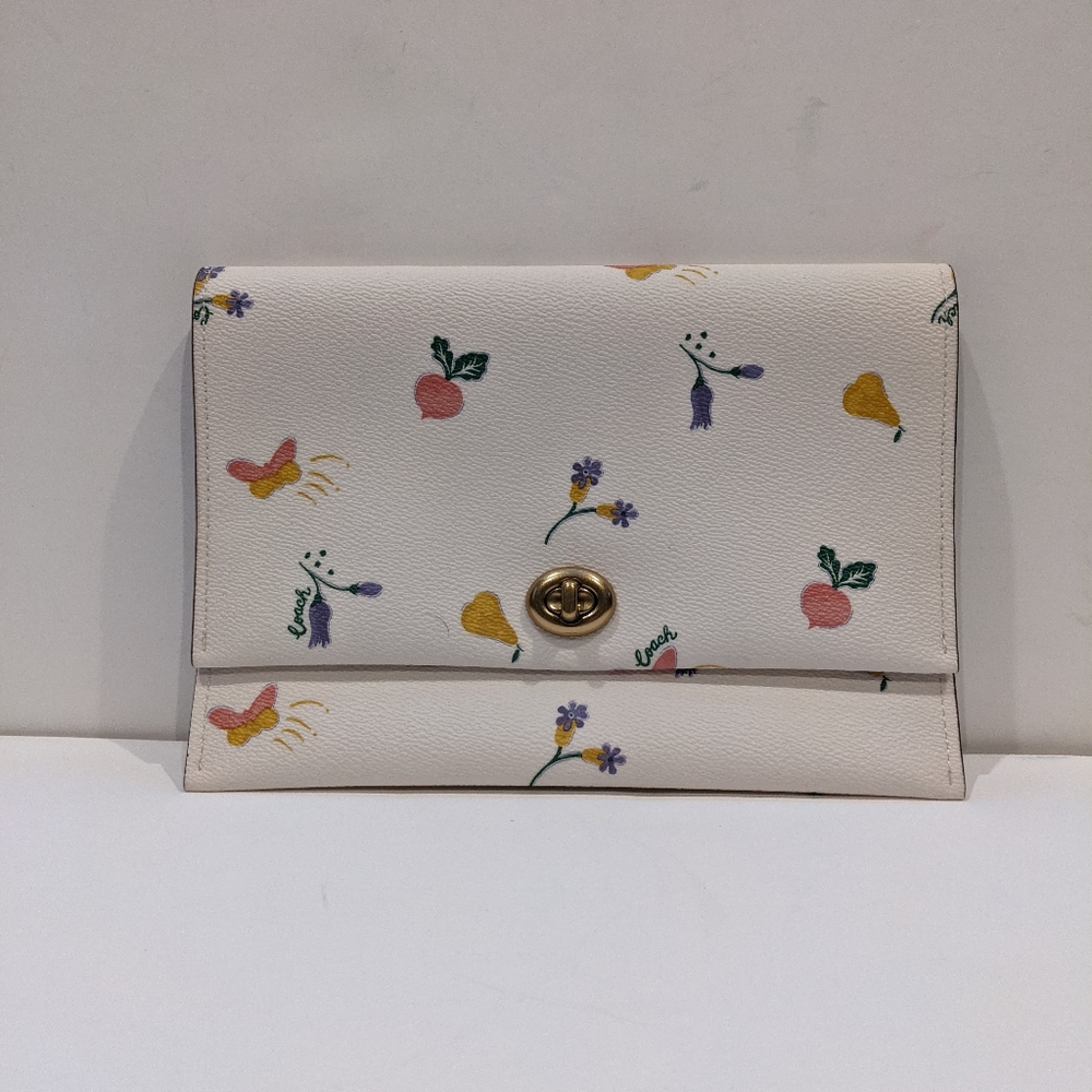 Coach Garden Print Turnlock Clutch